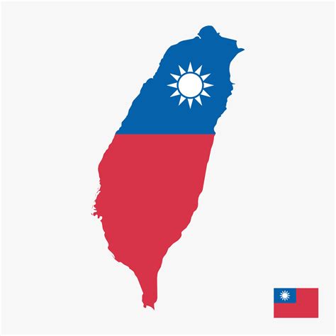 Taiwan Flag Map