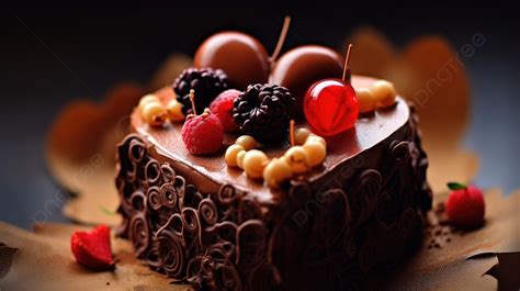 Chocolate Heart Cake Wallpaper