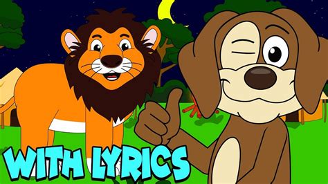 The Lion Sleeps Tonight WITH LYRICS | Nursery Rhymes And Kids Songs ...