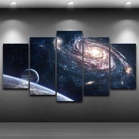 Space Wall Art, Space Canvas Art, Space Wall Decor, Space Milky Way 5 ...