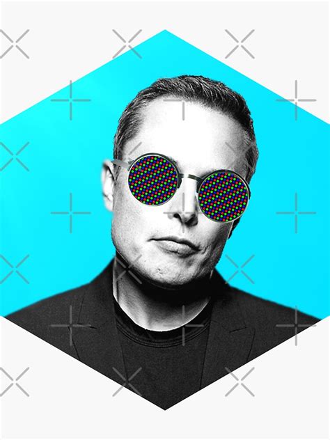 "Elon Musk Sunglasses Fan Art" Sticker by alexaldridge | Redbubble