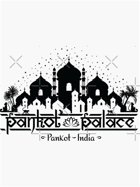 "Pankot Palace - Pankot India Blk Variant" Sticker for Sale by ...