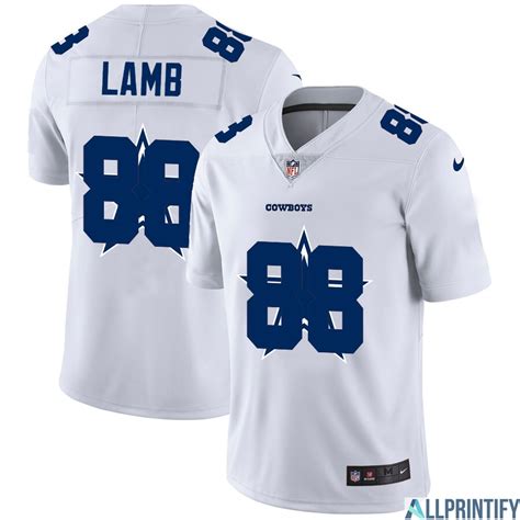 Ceedee Lamb Dallas Cowboys 88 White Vapor Limited Jersey - Allprintify