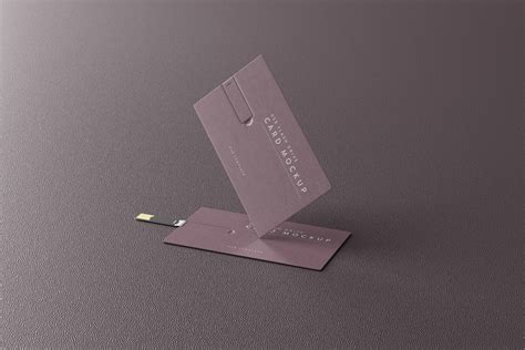 USB Flash Drive Business Card Mockup - Mockup Free