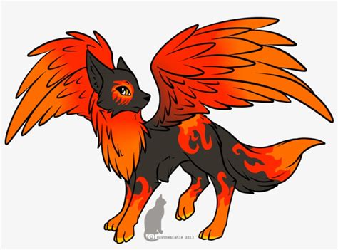 Wolf With Wings - Fire Wolf Drawing - Free Transparent PNG Download ...