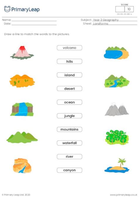 Landforms For Kids Worksheets