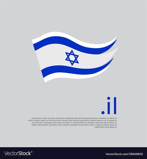 Israel flag stripes colors israeli Royalty Free Vector Image