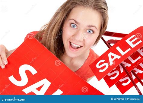 Woman on sale stock photo. Image of amazed, looking, face - 23780960