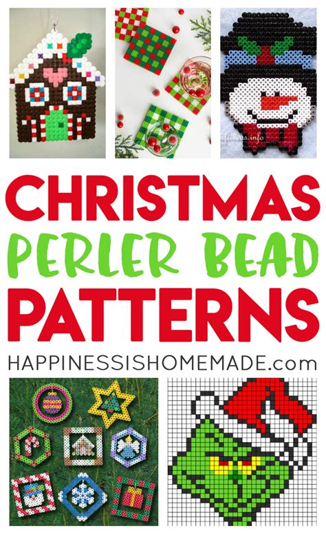 Christmas Perler Bead Patterns & Ideas - Happiness is Homemade