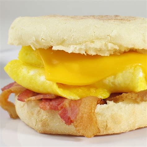 English Muffin Bacon Egg And Cheese Sandwich Recipe