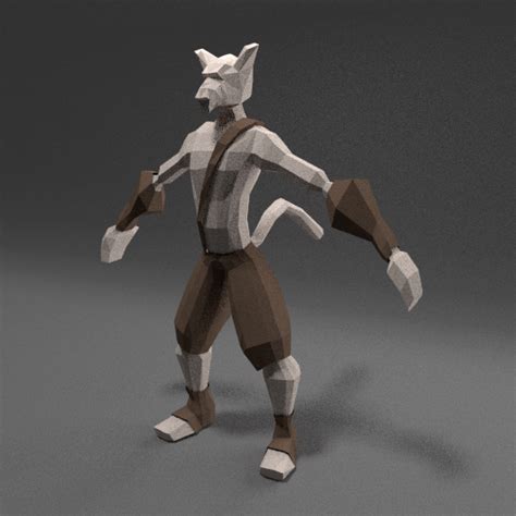 Kangaroo Warrior - low poly game character - Works in Progress ...