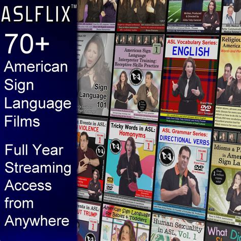 Online Access to over 90 ASL Films at ASLFLIX™ - Full Year Gold Member ...