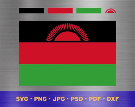 Malawi Flag Svg Layered, Malawian Flag Svg, Malawian Flag Cricut, Malawi Flag Png, Malawian Flag ...