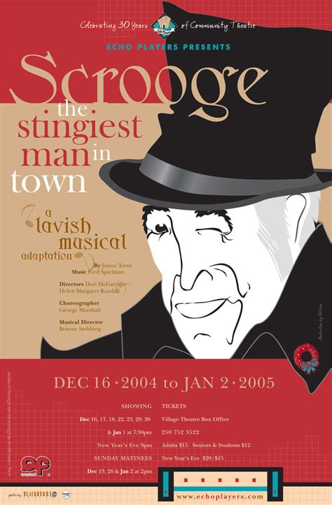 ECHO Players Scrooge Poster - Blackberry Creative