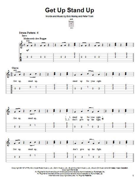 Get Up Stand Up by Bob Marley - Easy Guitar Tab - Guitar Instructor