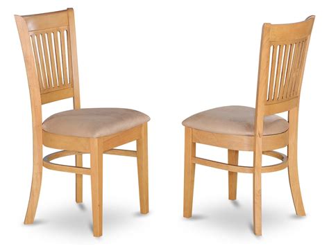 Set of 2 Vancouver dining room chairs with wood or cushion seat seat in ...