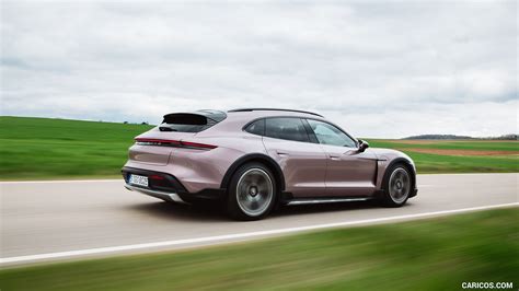 2021 Porsche Taycan 4 Cross Turismo (Color: Frozen Berry Metallic) | Rear Three-Quarter