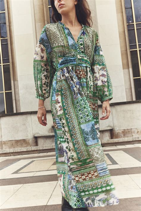 PRINTED PATCHWORK DRESS - Multicoloured | ZARA UAE - Dubai/Sharjah ...