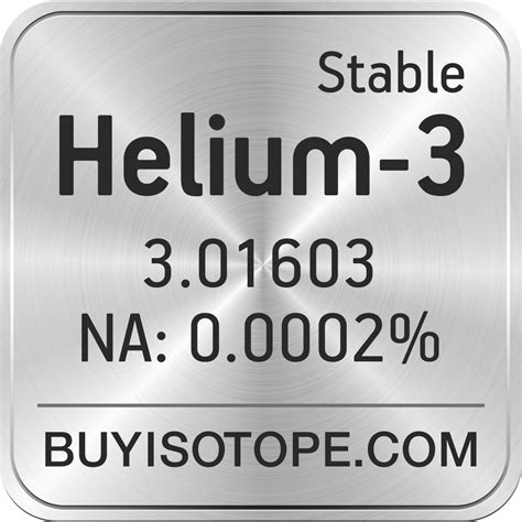 Helium-3, Helium-3 Isotope, Enriched Helium-3, Helium-3 Gas