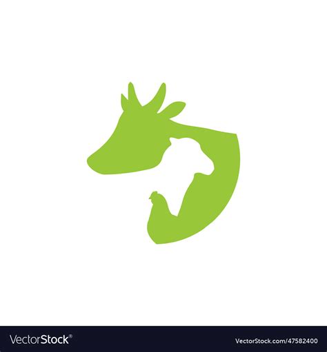 Livestock logo design farm animal Royalty Free Vector Image