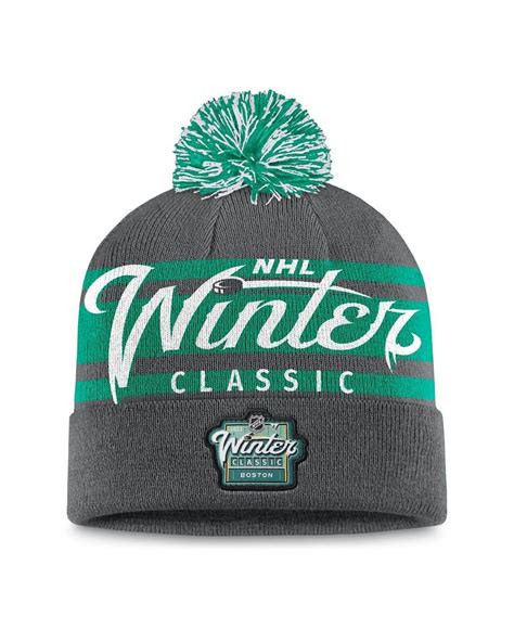 Fanatics Branded Heather Gray 2023 Nhl Winter Classic Cuffed Knit Hat ...