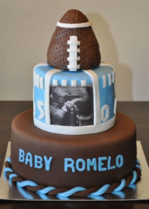 Football Baby Shower Cake - CakeCentral.com