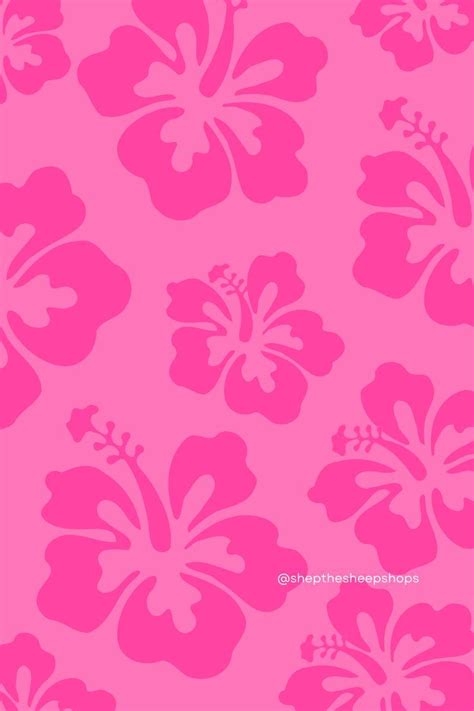 Aesthetic trendy simple pink hibiscus print trendy background | Hibiscus flower wallpaper ...