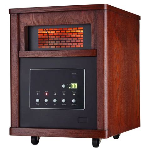 Ecotronic 1500-Watt 6-Element Infrared Electric Portable Heater with ...