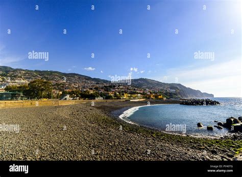 A pebble beach in Funchal - Maderia, Portugal Stock Photo - Alamy