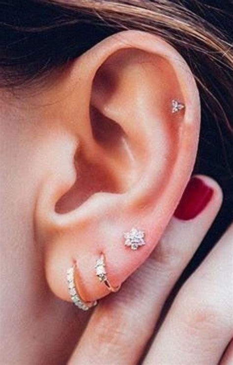 Steal These 30 Ear Piercing Ideas | Earings piercings, Pretty ear piercings, Ear piercings