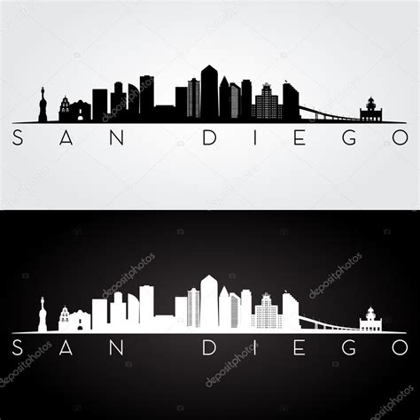 San Diego skyline silhouette — Stock Vector © Greens87 #127742698