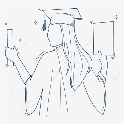 Graduation Girl Drawing