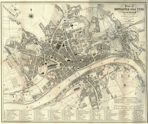 Newcastle Upon Tyne and Gateshead, 1851 | Newcastle upon tyne, Newcastle, Newcastle map