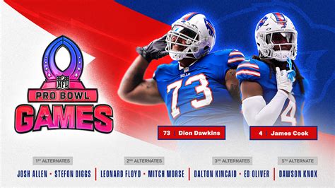 Bills RB James Cook and T Dion Dawkins named to 2024 Pro Bowl roster