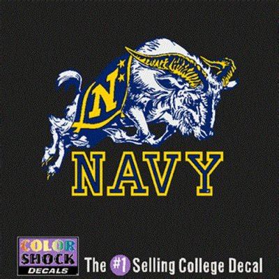 Navy Midshipmen Decal - Mascot Over Navy