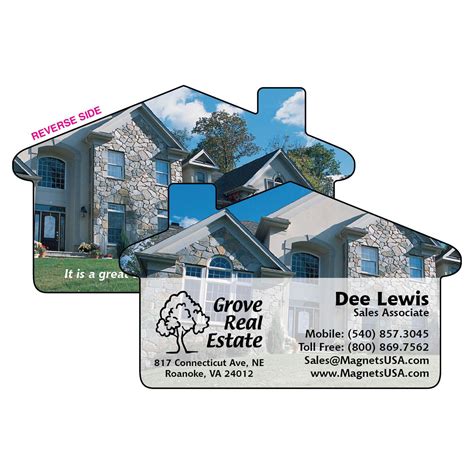 Double-Sided Card Stock Business Cards | Stone Home House-Shaped Business Card