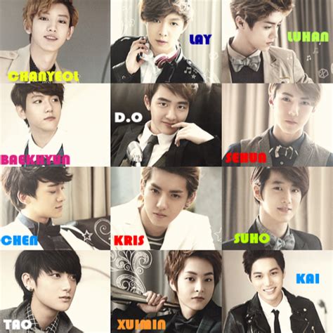 exo names | Exo, Exo members, Exo group