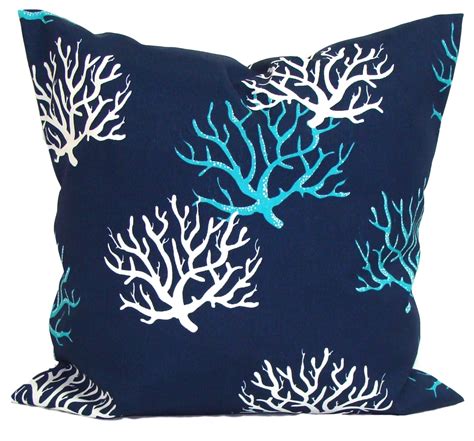 BLUE OUTDOOR PILLOWS Bluel Pillow Cover Blue Decorative