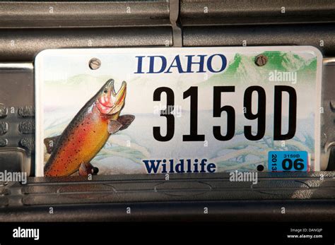 Special Wildlife Car License Plate, State of Idaho Stock Photo - Alamy