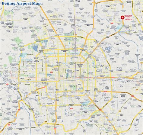 Large road map of Beijing with airport | Vidiani.com | Maps of all ...