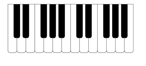 Printable Blank Piano Keyboard Template - Printable Templates