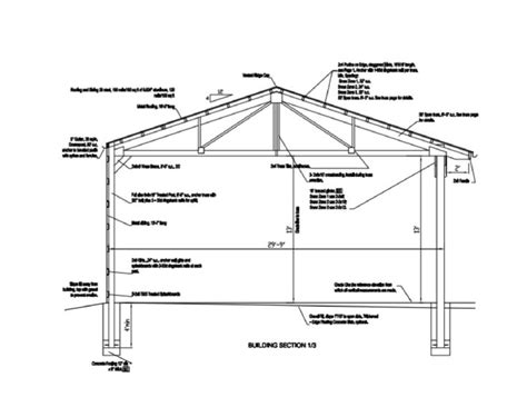Pole Barn - Shed Plans DIY Outdoor Storage Shed Building Plan 30' Build ...