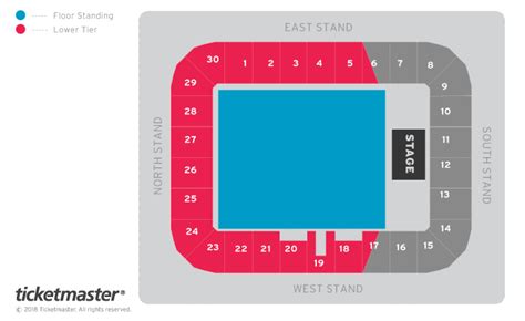 Take That Seating Plan - Stadium MK