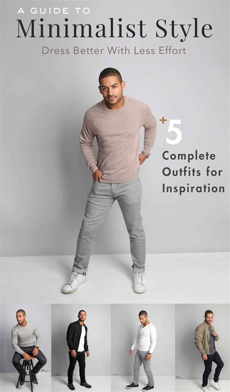 Men's Minimalist Fashion: 5 Complete Outfits for Inspiration