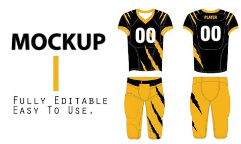 Premium Vector | American Football Uniform Mockup