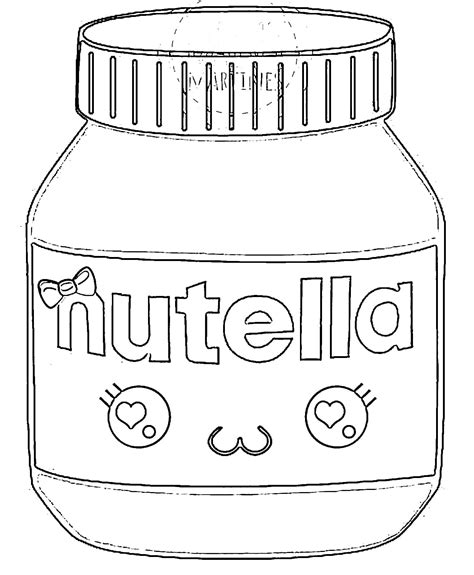 Desenhos de Nutella para Colorir, Pintar e Imprimir - ColorirOnline.Com