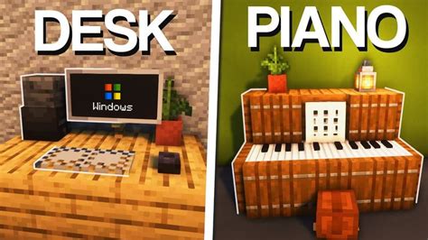 Minecraft: 15+ Interior Furniture Builds & Ideas! - YouTube | Furniture minecraft, Minecraft ...