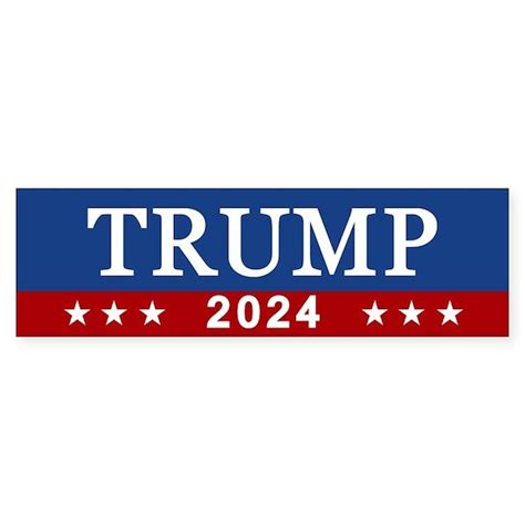 Trump 2024 Bumper Sticker by BrattyTees - CafePress