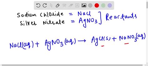 SOLVED: Write a balanced chemical equation for the reaction when solid sodium chloride is added ...