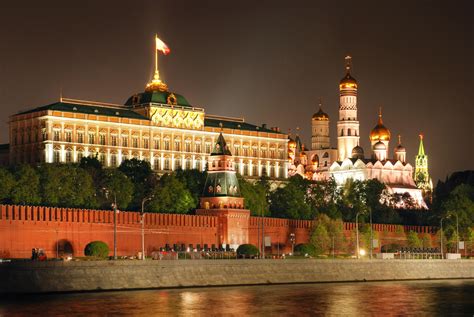 Moscow, Kremlin, Russia, Night, Grand Kremlin Palace, - Kremlin Rusia (#1455762) - HD Wallpaper ...